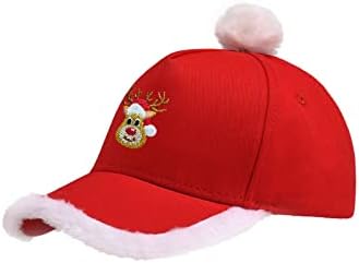 Везена среќна Божиќна капа Везена Божиќна капа Везење Божиќна бејзбол капа за момчиња жени