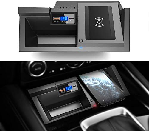 Безжичен полнач за автомобили за Mazda CX 5 2017 2018 2019 2020 2021, QI безжична подлога за полнење на паметни телефони 15W Брзо