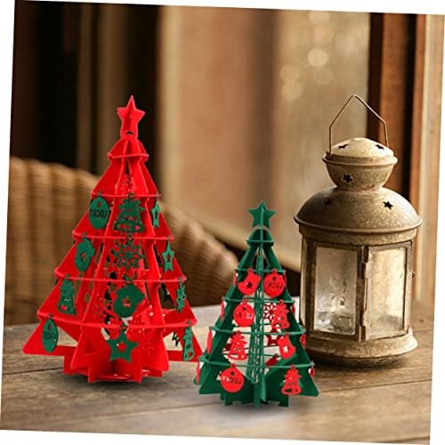 Toyvian 2pcs е новогодишна елка Мала елка за одмор Декорација на дрво Минијатурна бор од партија Декорација Декорација Десктоп
