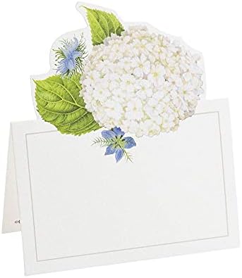 Каспари бели цвеќиња картички за отсекување на место - 8 по пакет