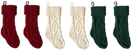 Ruoyucl 14,5 Големи плетени Божиќни чорапи 2 пакувања до 6 пакувања