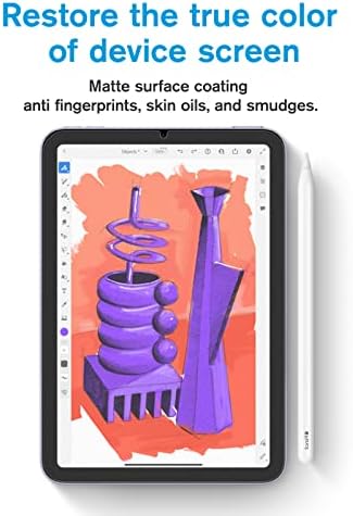 Заштитник на екранот Mobdik PaperFeel компатибилен со iPad Mini 6 2021, анти-сјај/мат-отпорен мат филм за цртање/пишување, компатибилен со