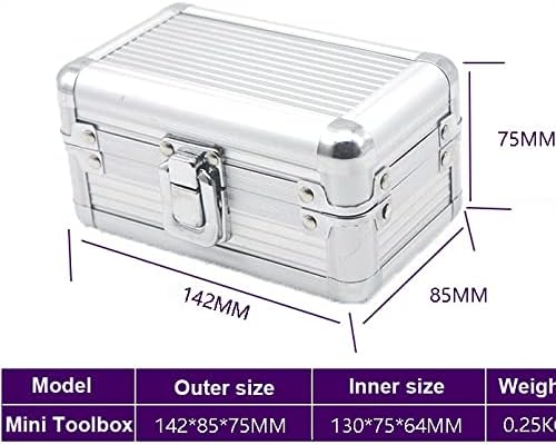 Ycfbh алуминиумска легура Алуминиумски куфер куфер Инструмент кутија опрема за датотеки со датотека козметичка кутија алатка за алатки за алатки