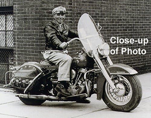 Само класика 1950 Харли Дејвидсон Мотоцикл 8x12 Фото HD фабрика неонски знак кул тежок човек