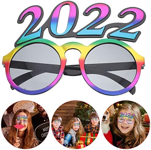 Сјај декор 2022 очила за очила Среќна Нова Година Фото реквизит Новини смешни очила селфи очила за дипломирање Пролетен фестивал партиски материјали