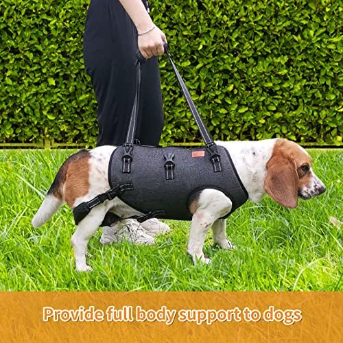 Lobani Dog Lift Harness Поддршка за целосна тело, цврста прашка за кучиња за големи кучиња поддршка за задниот дел од нозете, удобните цевки за