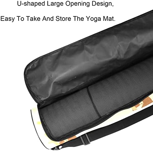Catoon Cloth Yoga Mat носач торба со лента за рамо од јога -мат торба торба за торба за плажа торба за плажа
