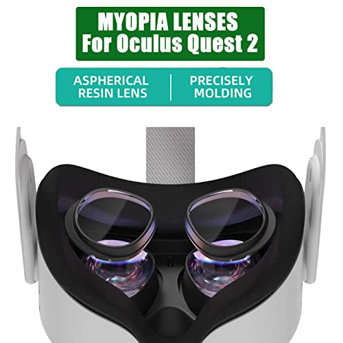 Леќи за очила за миопија компатибилен со Oculus Quest 2 VR додатоци за слушалки, прилагодена рамка плус заштита на комбинација