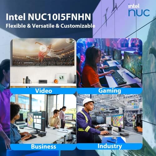 Intel NUC 10 NUC10I5FNHN Frost Кањон Мини Компјутер 10-Та Генерација Јадро i5-10210u, 4 Јадра, 8 Теми, 6mb Паметни Кеш, Ирис Xe Графика