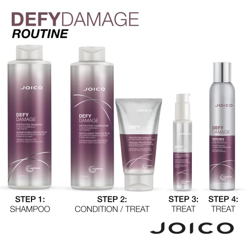 JOICO Defy Shaight Protective Shampoo | За коса третирана со боја | Зајакнете ги обврзниците и зачувајте ја бојата на косата | Со масло од