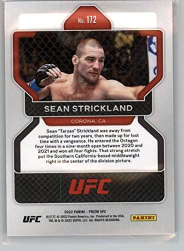 2022 Panini Prizm UFC 172 Sean Strickland RC RC Dookie картичка Официјална картичка за трговија со ММА во сурова состојба