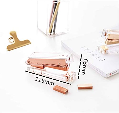 N / C Mini Manual Stapler, едноставен дизајн, текстура со метална позлата, практична и удобна, погодна за канцелариски документи