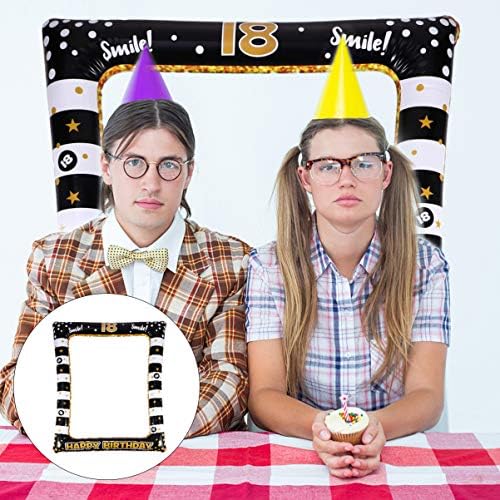 Bestoyard Fhoto Frage 18 -ти број селфи слика за слика со фото штанд за 18 годишни возрасни роденденски роденден украс