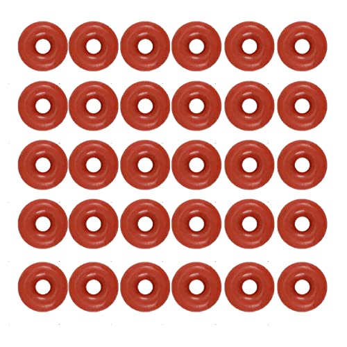 Офуин [30 парчиња] Силиконски О-прстени Црвени 5,5 мм ОД 2,5 мм ID 1,5 мм ширина, метричка запечатување на запечатување на VMQ