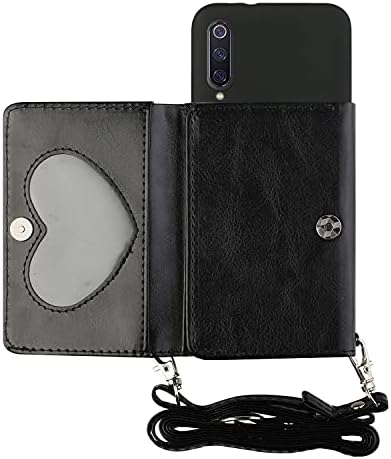 Shinycase за Xiaomi Mi CC9E, PU Wallet Stick на задниот дел од TPU Телефонскиот корица како држач за кредитни картички парични џебни слот за магнетно
