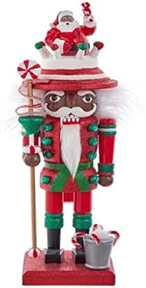 Курт Адлер 10-инчен холивудски црн оревчекер со Дедо Мраз
