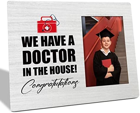 Рамка за слика за подароци за дипломирање, имаме лекар во куќата, таблети за слика на рамка за плакета, подарок за честитки за нов лекар,