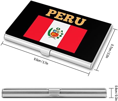 Перу Знаме Смешно Име На Бизнис Картичка Иматели На Случај Заштитна Кутија Организатор Школка За Мажи Жени