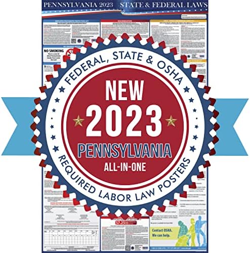 2023 Државни И Федерални Закони За Работни Односи Во Пенсилванија Постер-Усогласено Работно Место НА ОША 24 х 36 - Сето Тоа Во