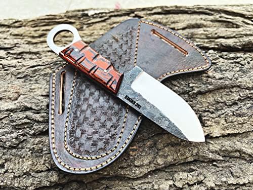 TAC ножеви 7 '' Full Tang Fixed Blade на отворено кампување лов на нож во обвивка подарок за него | 1095 нож со висок јаглероден челик | Подарок за нож Скинер | Каубојски ножеви | Кож?