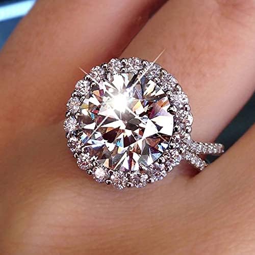 Z Накит мода женски цирконија Блинг дијамантски ангажман венчален прстен за мажи и женски подароци