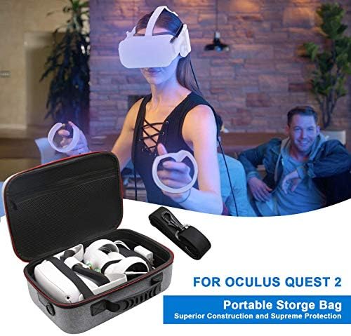 Уживајте во куќиштето за складирање на патувања за Oculus Quest 2, Oculus Quest All-in-One vr gaming glings and Controllers додатоци за заштитна торба, торба за складирање на ленти за рамо
