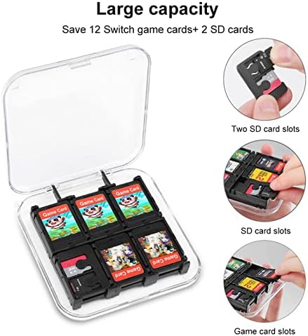 Камо дахлија игра со картички за играта на картички за складирање на картички за складирање на картички 6 слотови Заштитно кутија за складирање компатибилно со игр