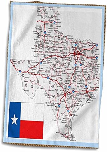 3drose Florene Décor II - врамена состојба на Тексас со државно знаме - крпи