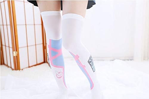 Женски Симпатичен Каваи Тенок Аниме Печатење Над Коленото Чорапи Чорапи
