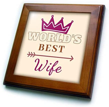 3дроза Слика На Круна Со Текст На Светови Најдобра Сопруга-Врамени Плочки