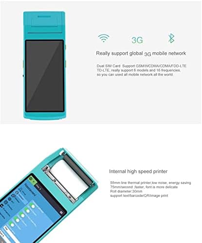 n/a 5.5 Инчен Android Pos Рачен Терминал PDA Со Вграден Печатач За Прием На Мобилни Етикети Погоден За Комерцијални