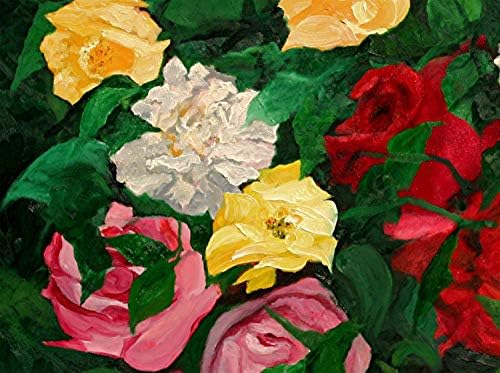 Прицврстени, Мртва Природа Розови Цвеќиња Од Меѓународно Познатиот Уметник Андре Длухос