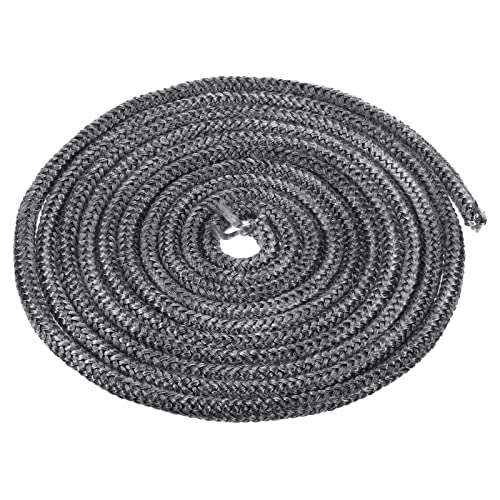 Patikil 13.12ftx0.31inch јаже со фиберглас, тркалезно плетенка јаже со висока температура заптивка за заптивка за печка за печка