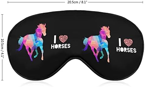 Сакам коњи смешна спиење маска за очи меко слепило око со прилагодлива лента ноќна очила за мажи за жени