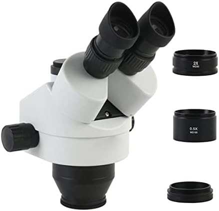 Додатоци за микроскоп 3.5x 7x 45x 90x симул-фокален тринокуларен стерео микроскоп глава, континуиран зум 0,5x 2x микроскопио лабораториски
