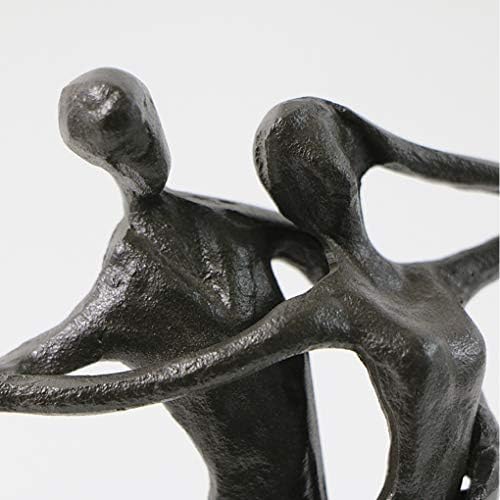 Романтична двојка танцувајќи железна скулптура годишнина од свадбената ангажман фигура романса статуа Душо метална статуетка