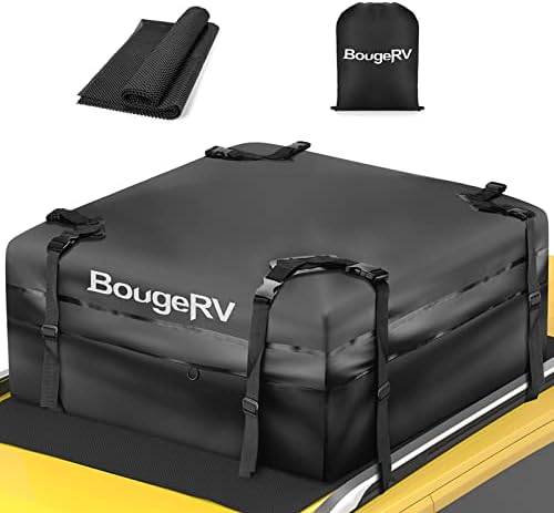 BougerV торба за носач на товар на покривот со анти-лизгачки мат 15 кубни метри водоотпорен автомобил покрив торба покрив Топ