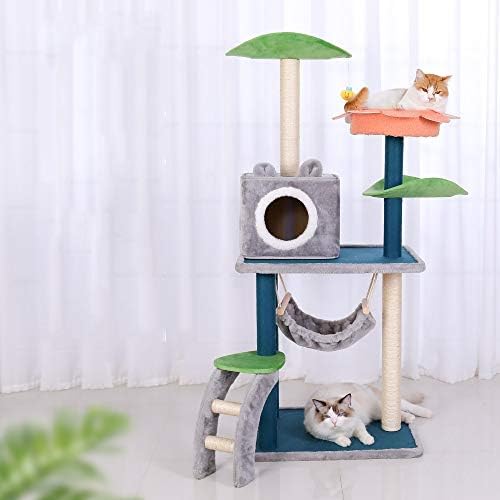 TWDYC повеќе нивоа мачки кула кула играчки кондо куќа за мачки маче сисал гребење на места цврсто стабилно дрво со мачки со