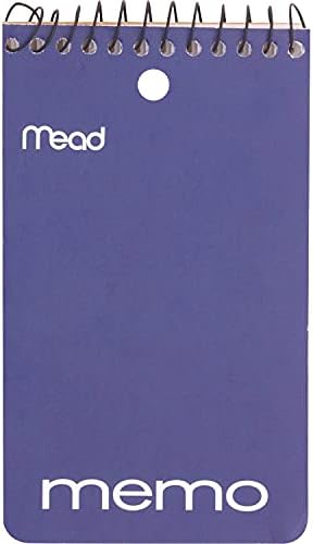 Mead 45354 Memo Book, 3 x 5 in. 60 листови, боите може да варираат
