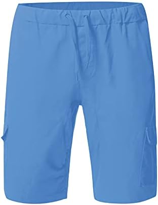 Карго панталони за машки машки карго шорцеви опуштени се вклопуваат кратки отворени мулти-џебни работи обични шорцеви без панталони