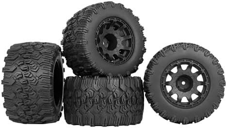 RC станица 2,8 RC гуми од 12 mm Hex RC тркала и гуми прегалирани 1/10 скала RC гуми со вметнувања од пена 4 парчиња за 1/10 Traxxas гуми