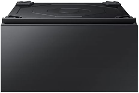 Samsung 27-инчен преден товар на мијалник за миење садови за миење садови w/ извлечете фиока за складирање на алишта, we502nv, четкано црно