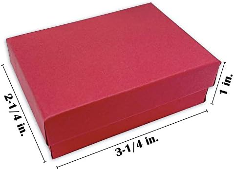 На Дисплеј Момци 100-Пакет Картонска Кутија За Накит Исполнета Со Памук Кутија За Подароци-Мат Црвена