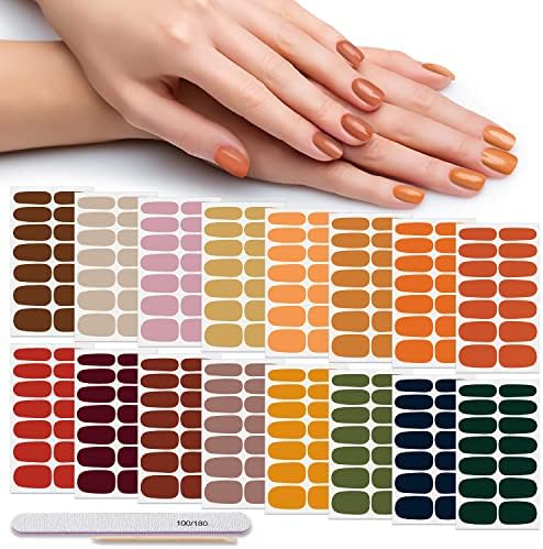 Даннези 16 чаршафи светла боја на нокти Полски ленти Целосни нокти за нокти за жени гел ленти за нокти само лепило за лепење на нокти