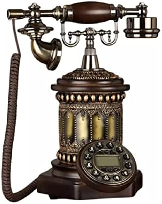 N/A антички кабел за повикувач на лична карта Домашни телефони Гроздобер класичен домашен цилиндричен фиксен телефон за домашна канцеларија