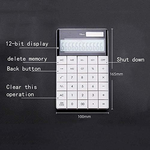 Калкулатор на LNNSP Тенка калкулатор за соларна енергија за калкулатор за десктоп за домашни канцеларии LCD дисплеј бизнис