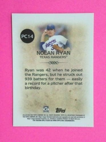 Nolan Ryan 2010 Topps Legends Platinum Chrome Card PC14 Rangers - плочи за бејзбол картички