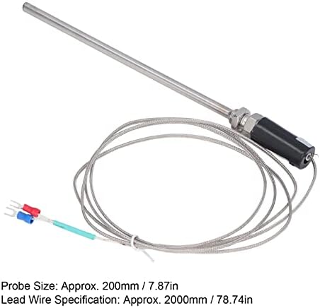 K Type Thermocoupe 0 до 800 ℃ 20cm долга сонда со должина на кабелска температура на кабелска температура, мерење на температурата, сензори