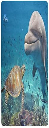 Алаза под морскиот океан цртан филм риба желка желки рак октопод морски коњчиња полжав јога мат не лизгање фитнес вежба, душек за вежбање за јога,