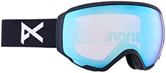 Anon Wm1 Очила + бонус леќи + MFI® маска за лице, рамка: црна, леќа: перцепција променлива сина, резервни леќи: перцепирани облачно